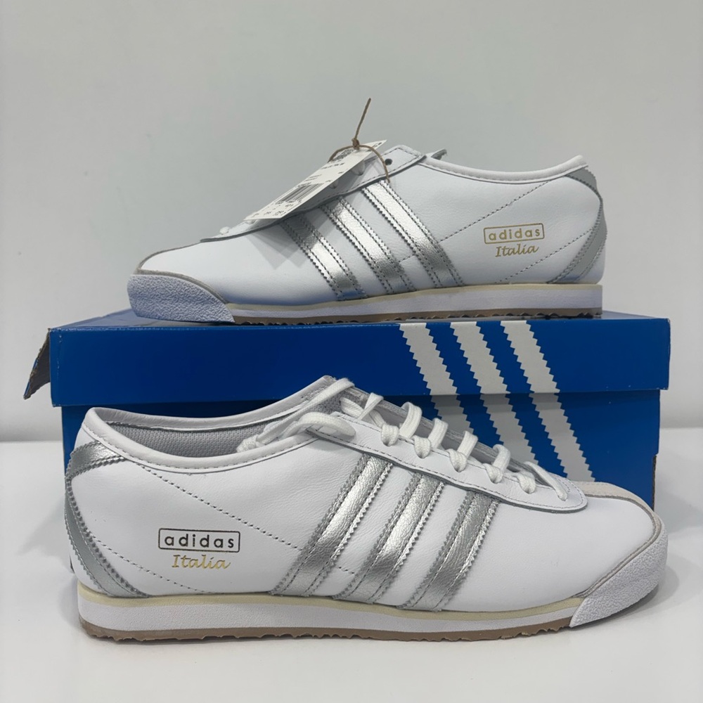 Adidas Originals Italia 70s White Silver Metallic Shoe JQ9070 Women Size 8.5
